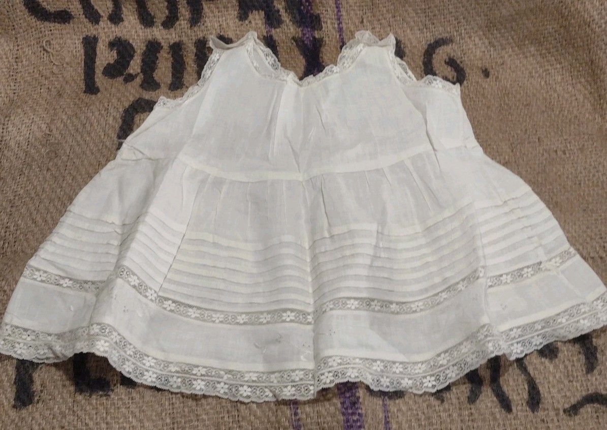 Antique Baby Clothing Bundle Victorian Christening Gown Crochet Sweater4 Piece