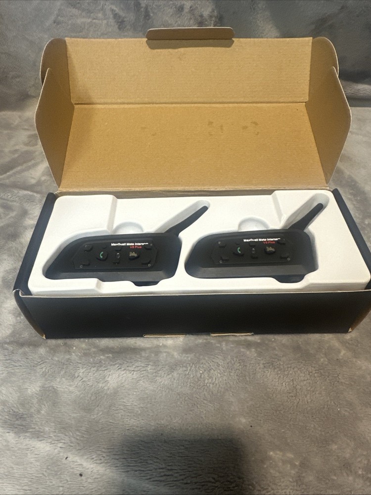 2 Pack MaxQuall ProfessionaL Moto Bluetooth Intercom Interphone Headset Helmet