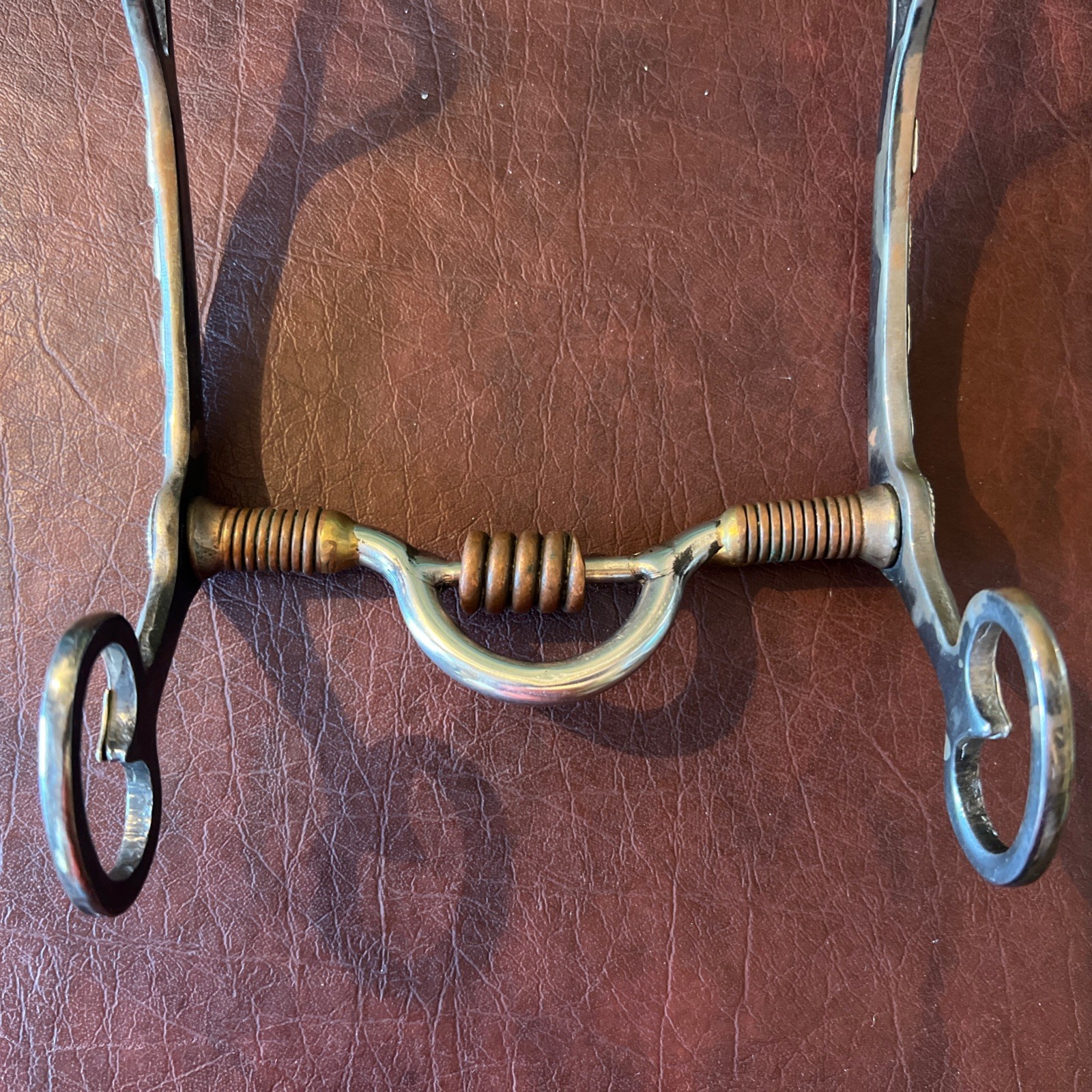 Vintage Hand Crafted Western Horse Bit Brass Copper Silver RARE FIND