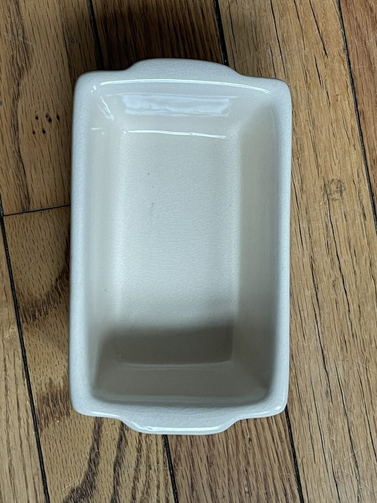 Nantucket Mini Loaf Bread Pan Baking Ceramic Stoneware Handpainted