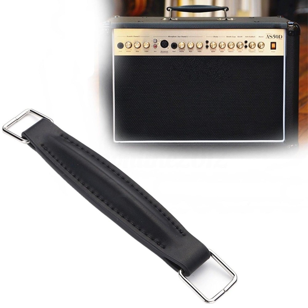 Guitar Leather Handle With Fitting For Marshall Amp AS50D AS100D Black ss