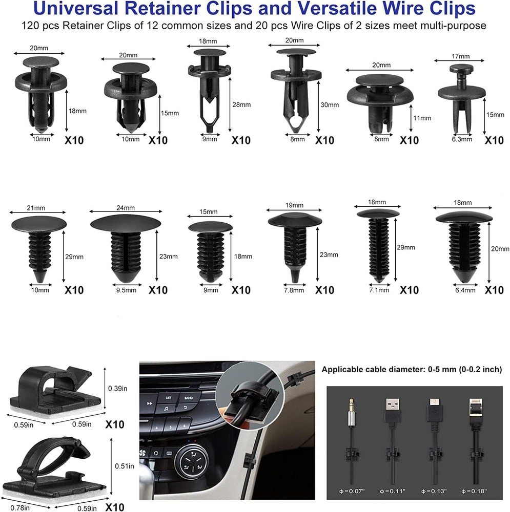 Car trim removal pry tool kit set