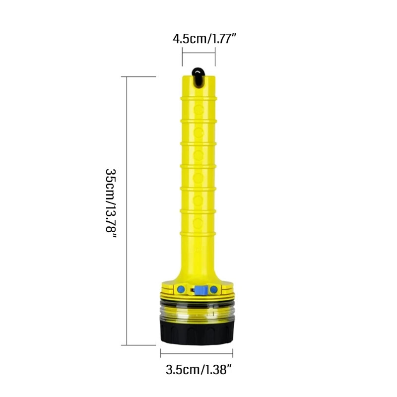 Scuba Diving Waterproof Flashlight LED Light 60 Meter Deep Underwater Torch