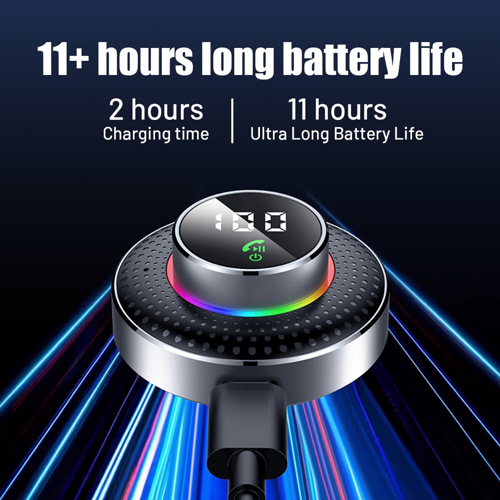 For Car Headphone iPod Bluetooth5.3 Transmitter Call Music Receiver AUX Adapter*