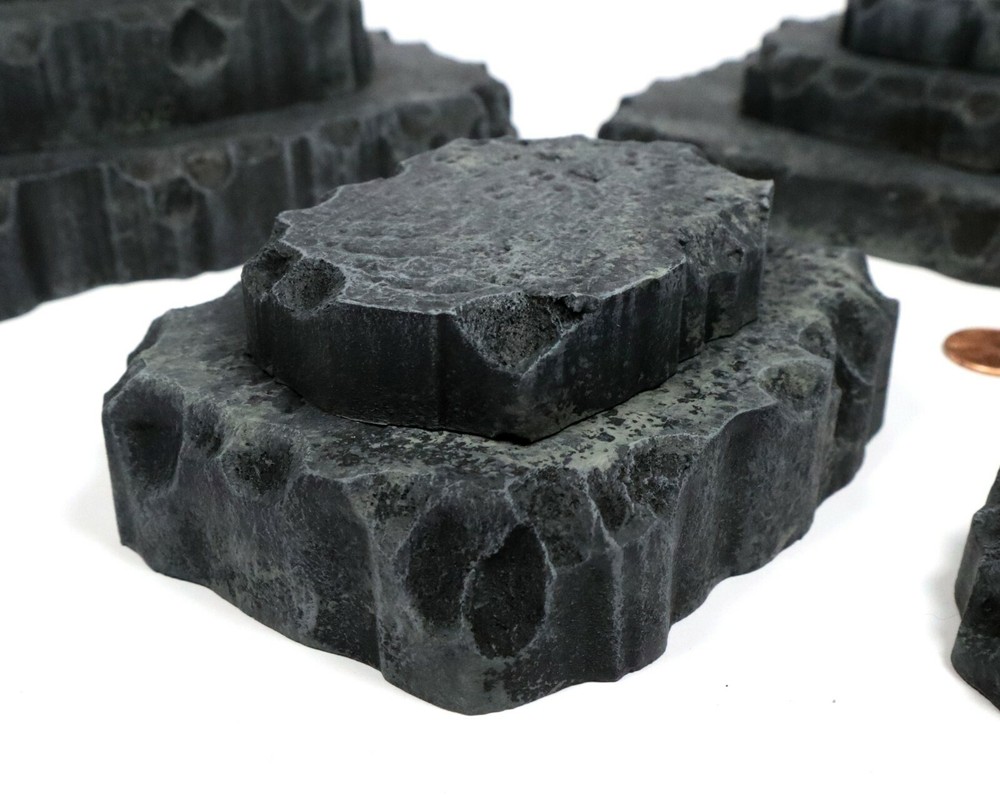 Handmade Basalt Black Stacking Hills -Premium Modular Terrain for Tabletop Games