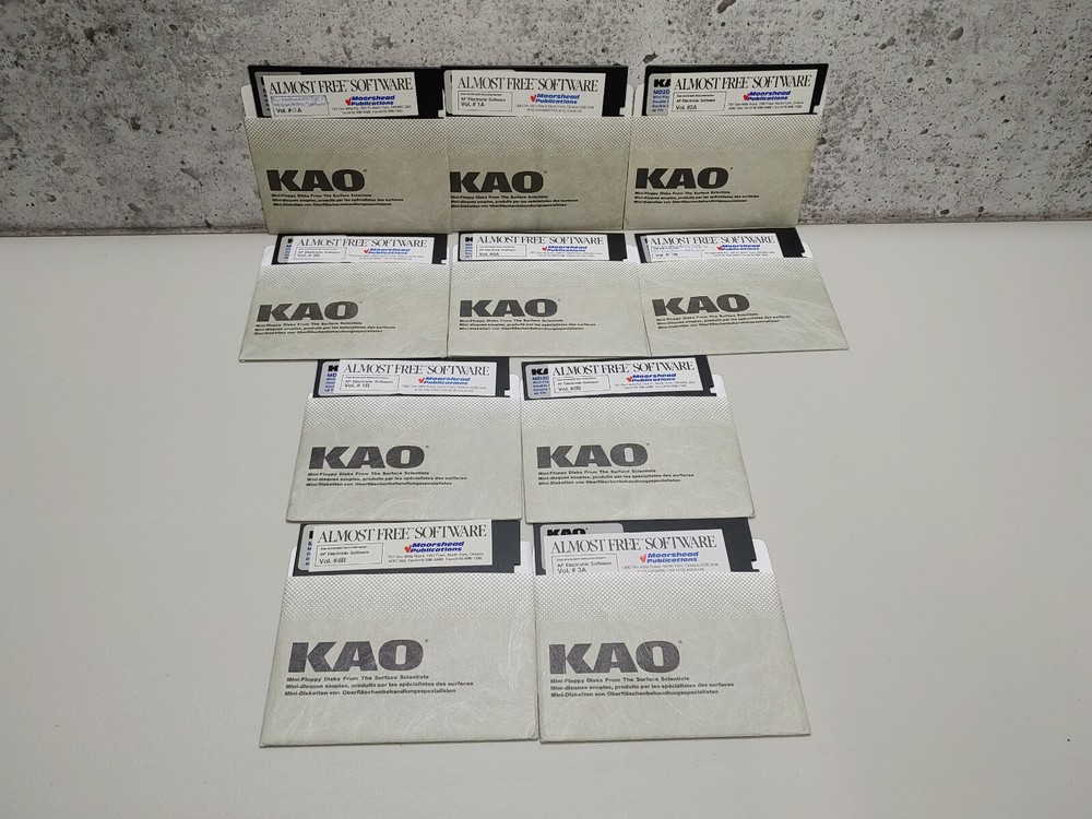 Vtg Computing 5.25" Diskettes – Moorshead "Almost Free Software" Disks