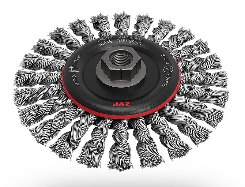 JAZ Standard twisted knot wheels 5/8" X 4-1/2"