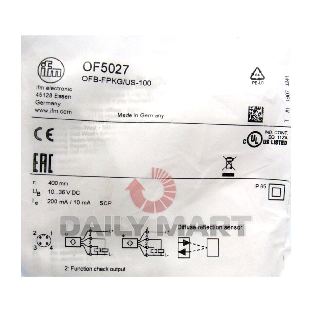 New In Box IFM OF5027 Photoelectric Switch Sensor