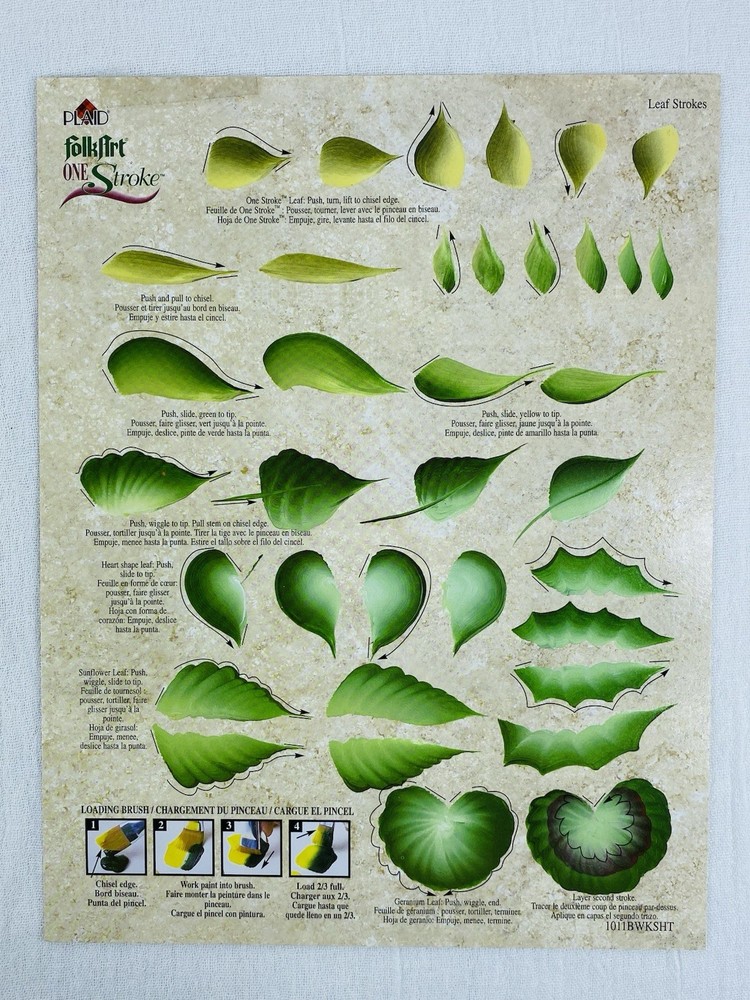 Basic Strokework Folkart One Stroke Worksheet Pack Plaid #1011 (2002)