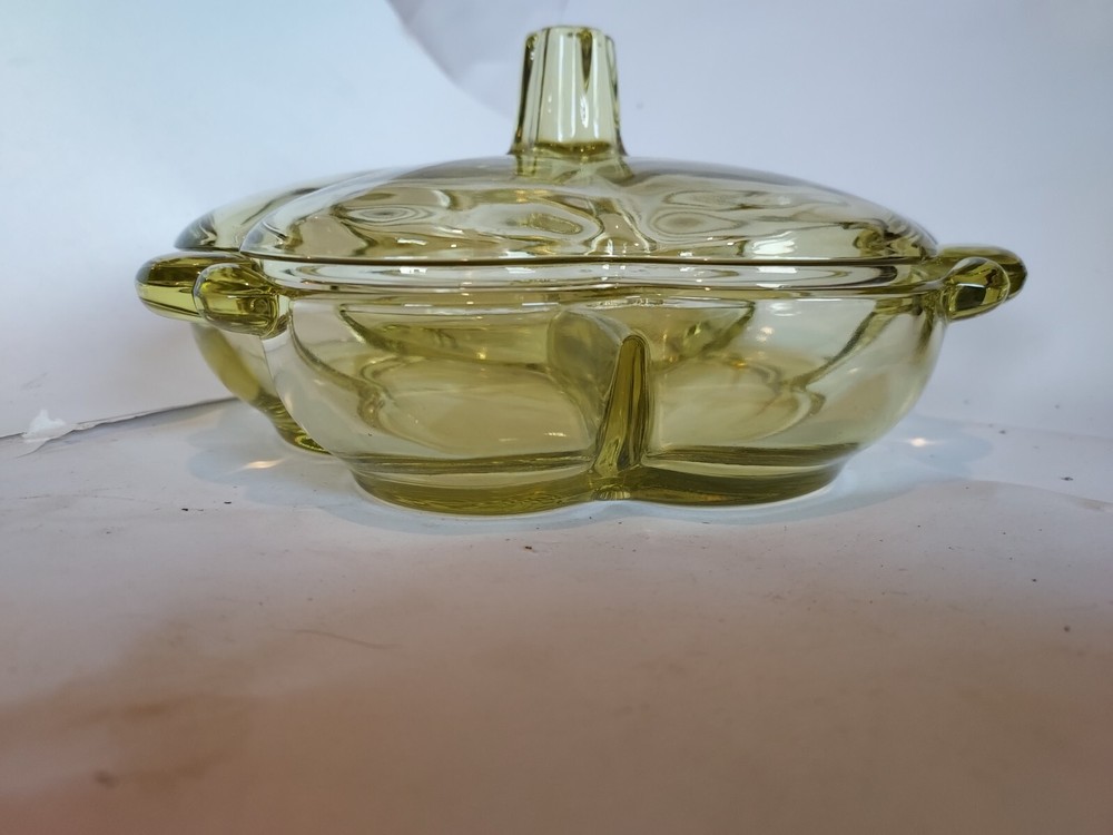 Duncan Miller MCM Green Lidded 3 section Dish
