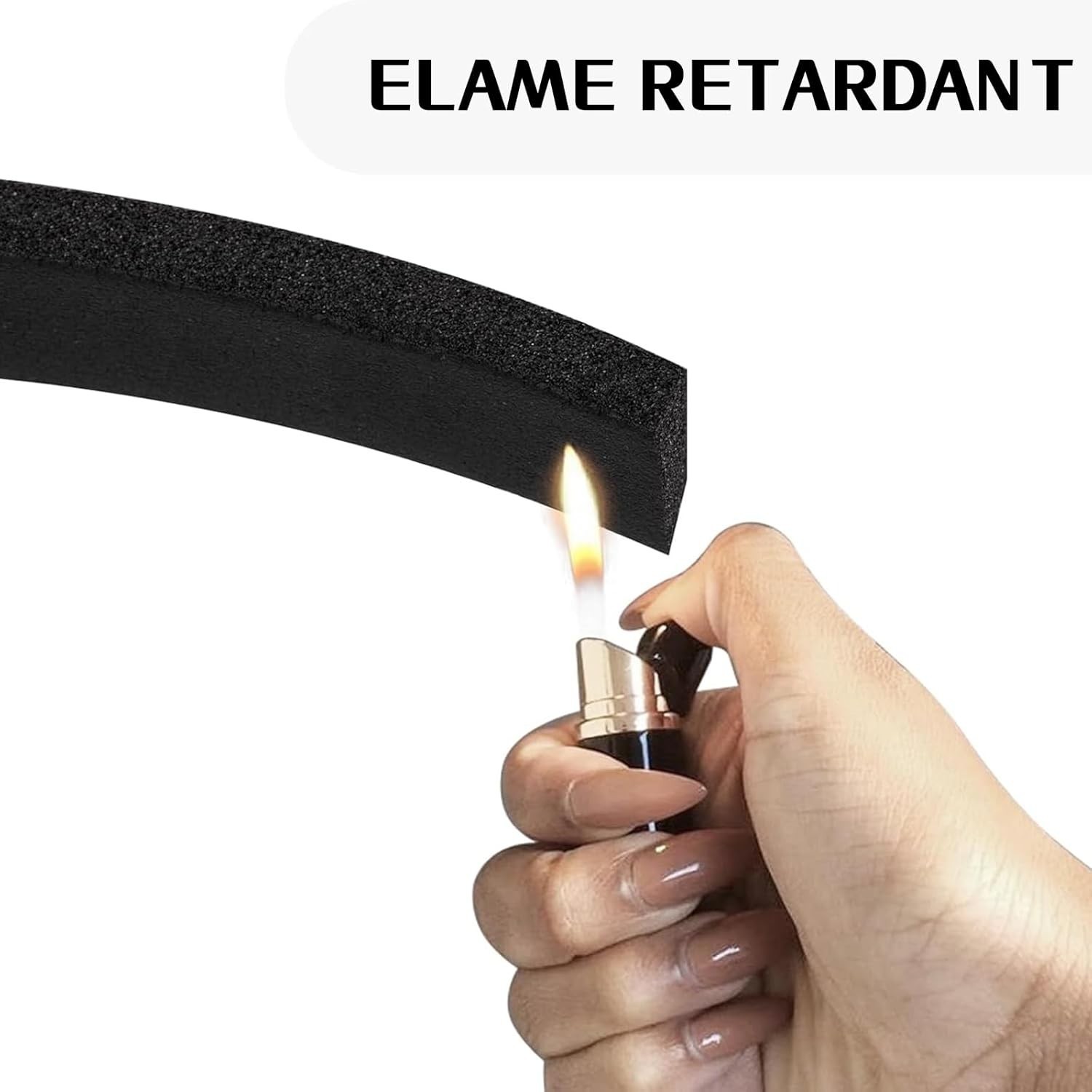 Foam Insulation Tape Self Adhesive, 1/2In X 1/4In X 33Ft Weather Stripping for D