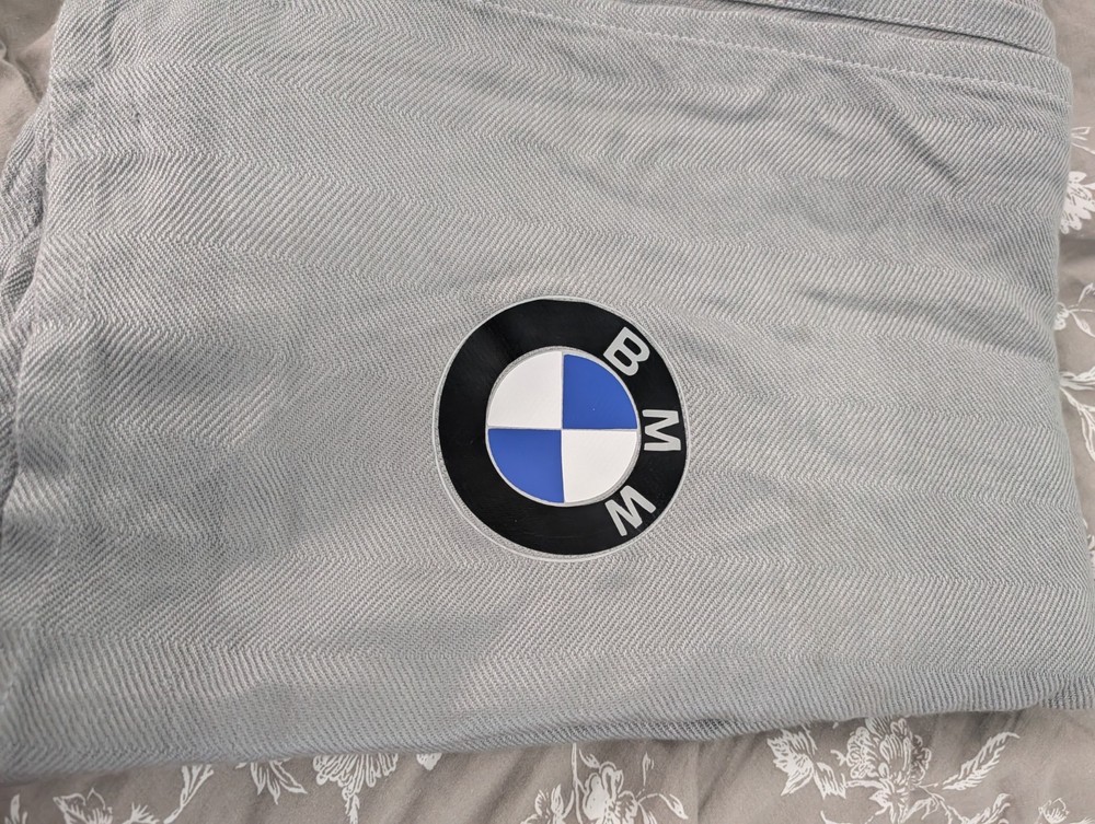 BMW Throw Blanket Gray Logo