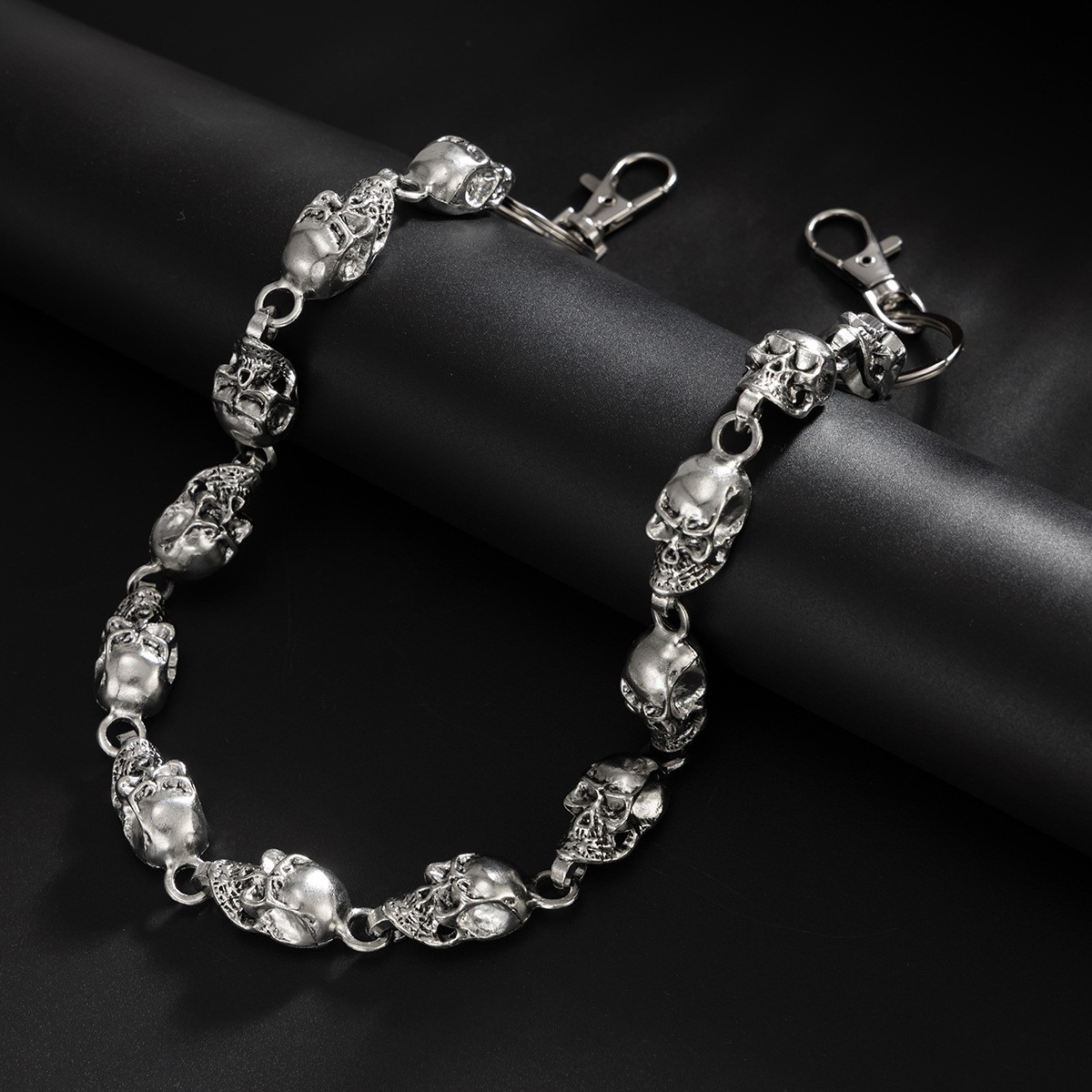 Silvery Skull Jeans Chain Hip Hop Punk Waist Chain Men's Accessories Alloy