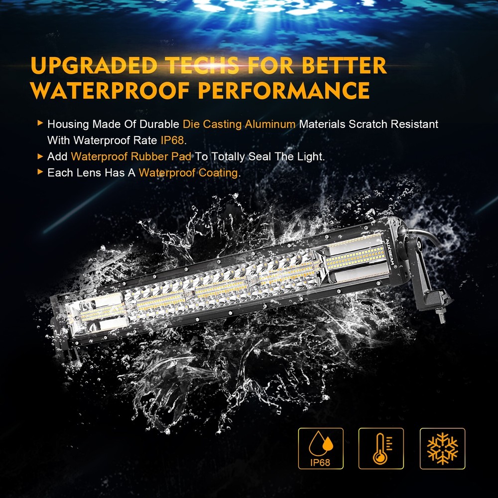 AUXBEAM 22"inch Led Work Light Bar Strobe with Memory Function Driving Lamp 20"