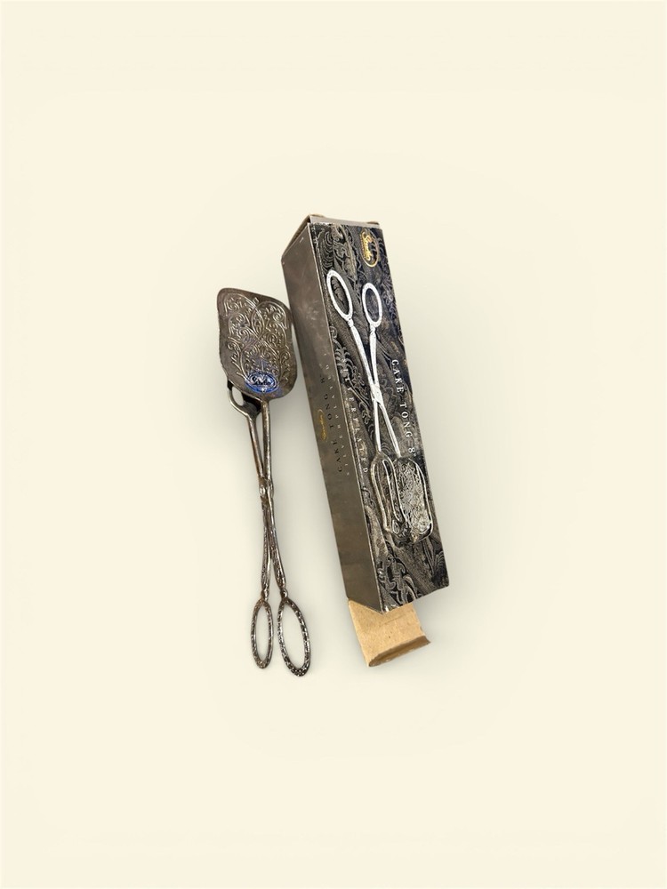 Studio Cake Tongs 8” Silver plated