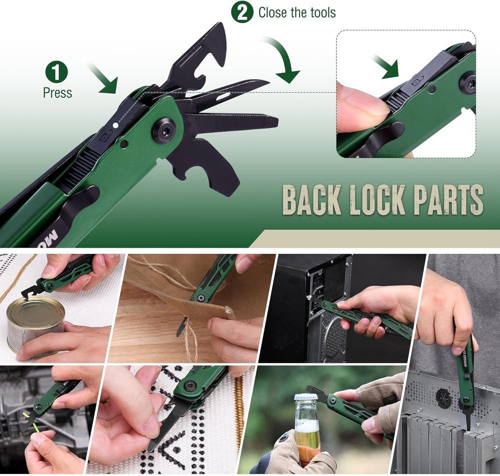 Versatile Pocket Multitool with Pliers, Knife, Screwdrivers & Bottle Opener