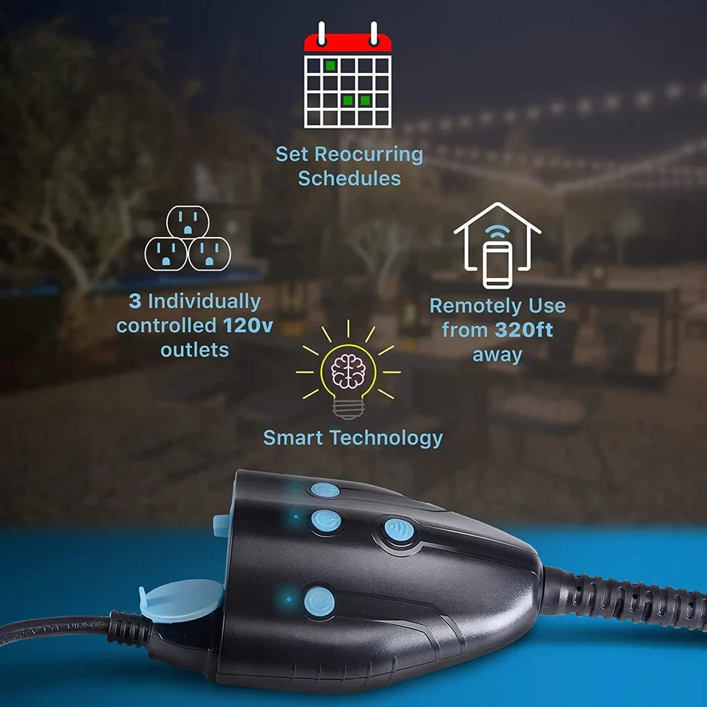 ALPHAWORKS-GUR036 Smart Plug Outlet Compatible w/ Alexa Amazon Echo & Google