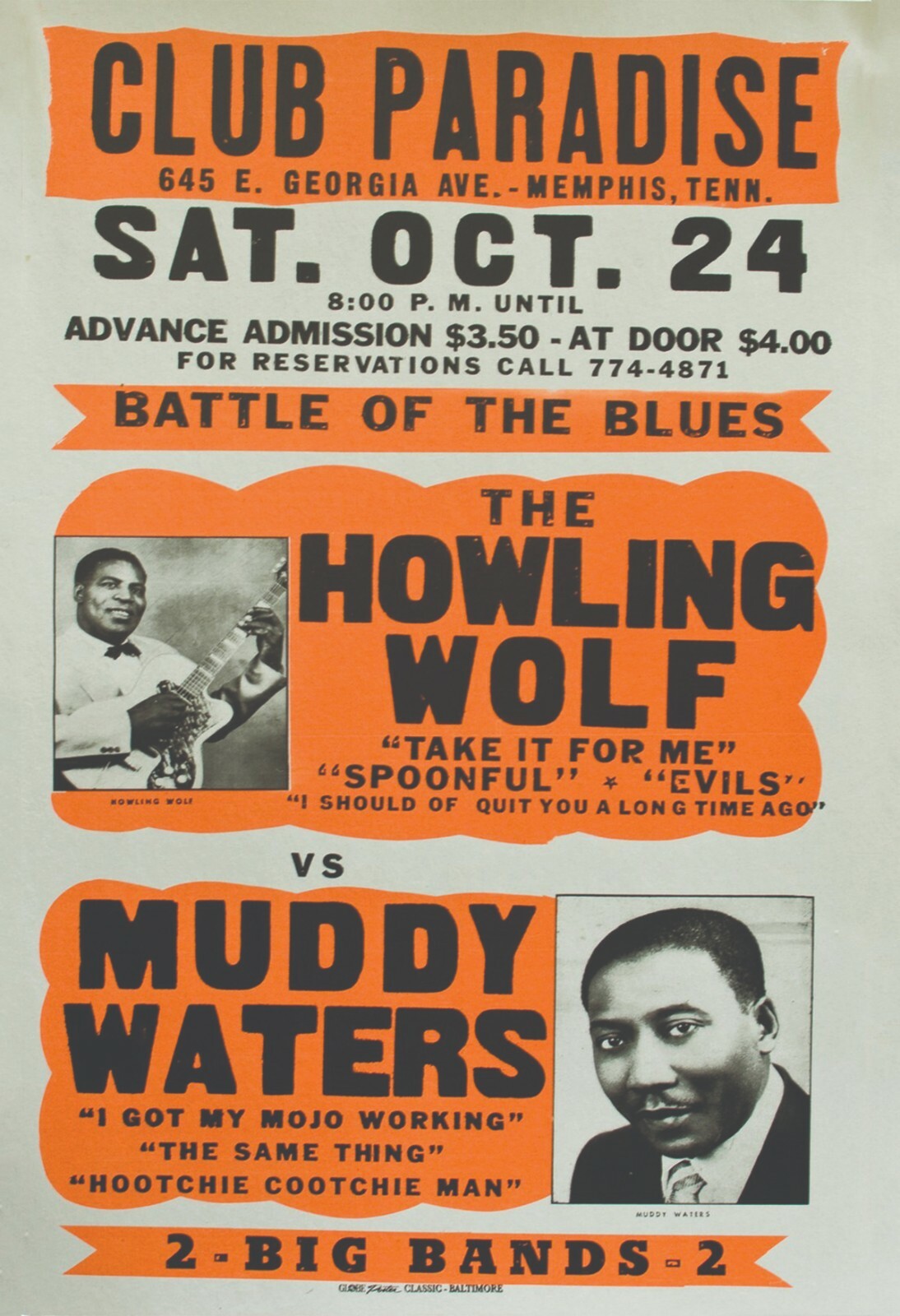 Club Paradise Concert Reproduction 4" x 6" Mini Concert Poster Free Top Loader