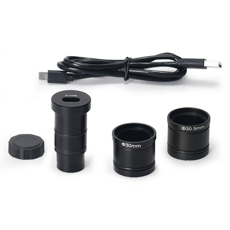 5MP Type-C USB2.0 Microscope Camera Built-in 0.5X  Adapter HD Digital Eyepiece