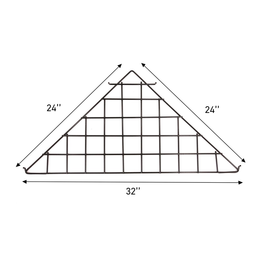 SSWBasics Triangle Black Wire Grid Shelf -- Set of 2