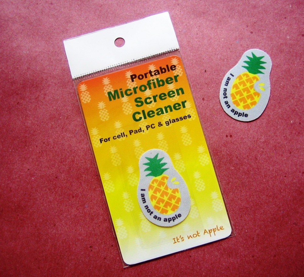 Portable Microfiber Cleaner For Phone,Tablets,Glasses & more - 'Pineapple'