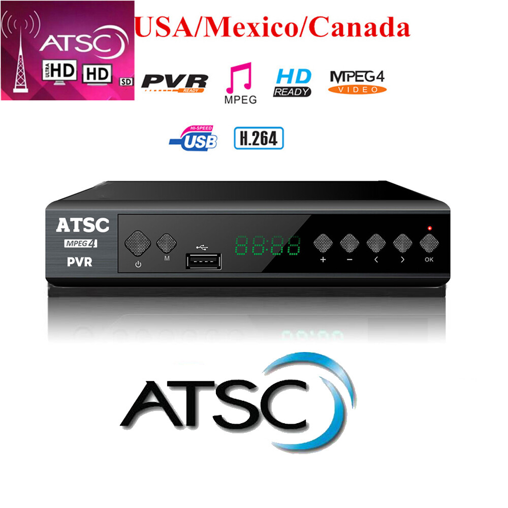USA Atsc T Terrestrial Digital TV Receiver FTA Tv Tuner Broadcast Decoder