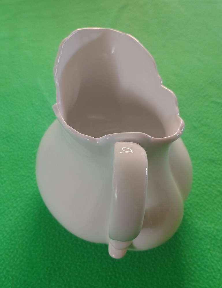 Kaldun & Bogle Neoclassical Crown Hallmark White Ceramic Pitcher Vase