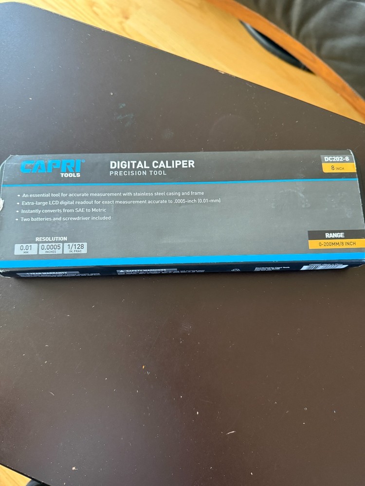 Capri Tools CP20002 Platinum Series Fractional Digital Caliper with Extra Large