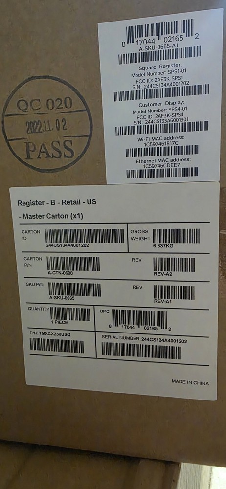 Square Register POS System - Black (A-SKU-0665)