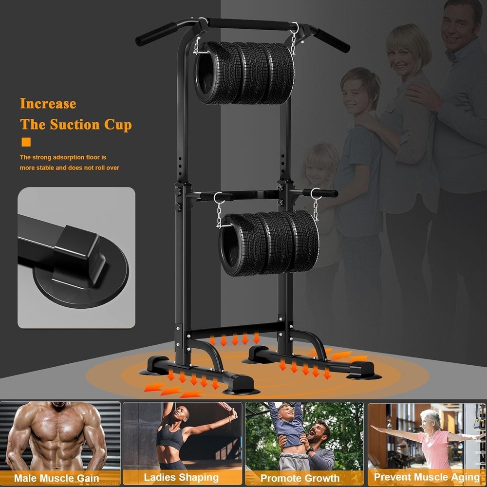 Power Tower Pull Up Dip Station Multi-Function Fitness Equipment Strength
