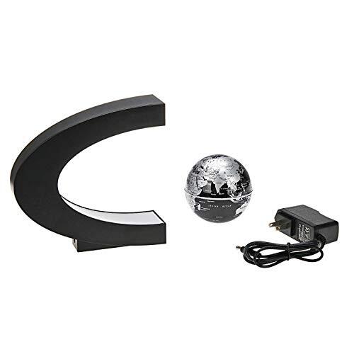 3 Inch Floating Globe C Shape Magnetic Levitation World Map with LED Light