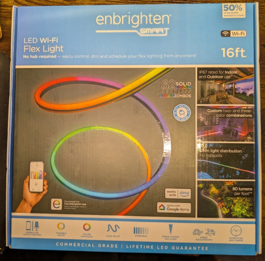 Enbrighte Smart LED WiFi Flex Light 16ft.