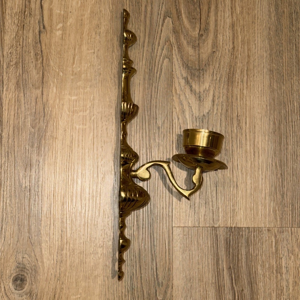Vintage Brass Wall Sconce 14”