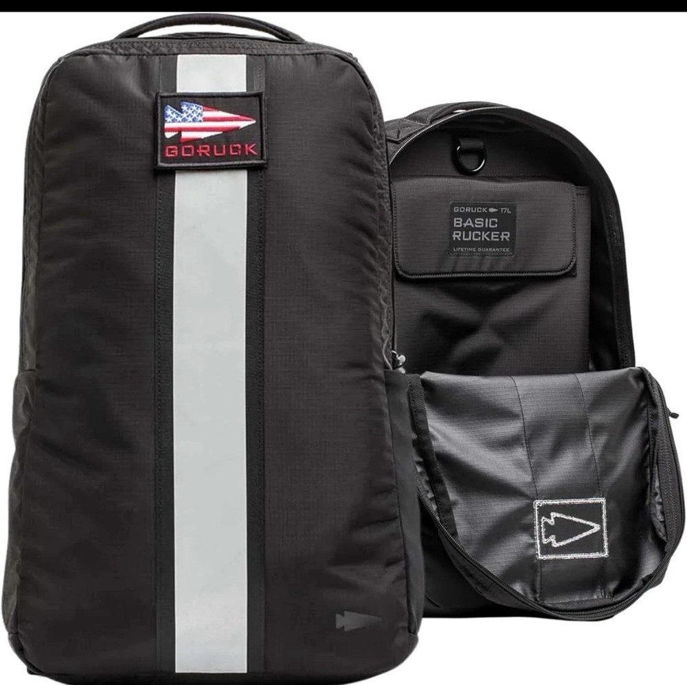 NWT GORUCK Basic Rucker 17L Backpack, Black, Durable Rucksack & MOLLE Daypack