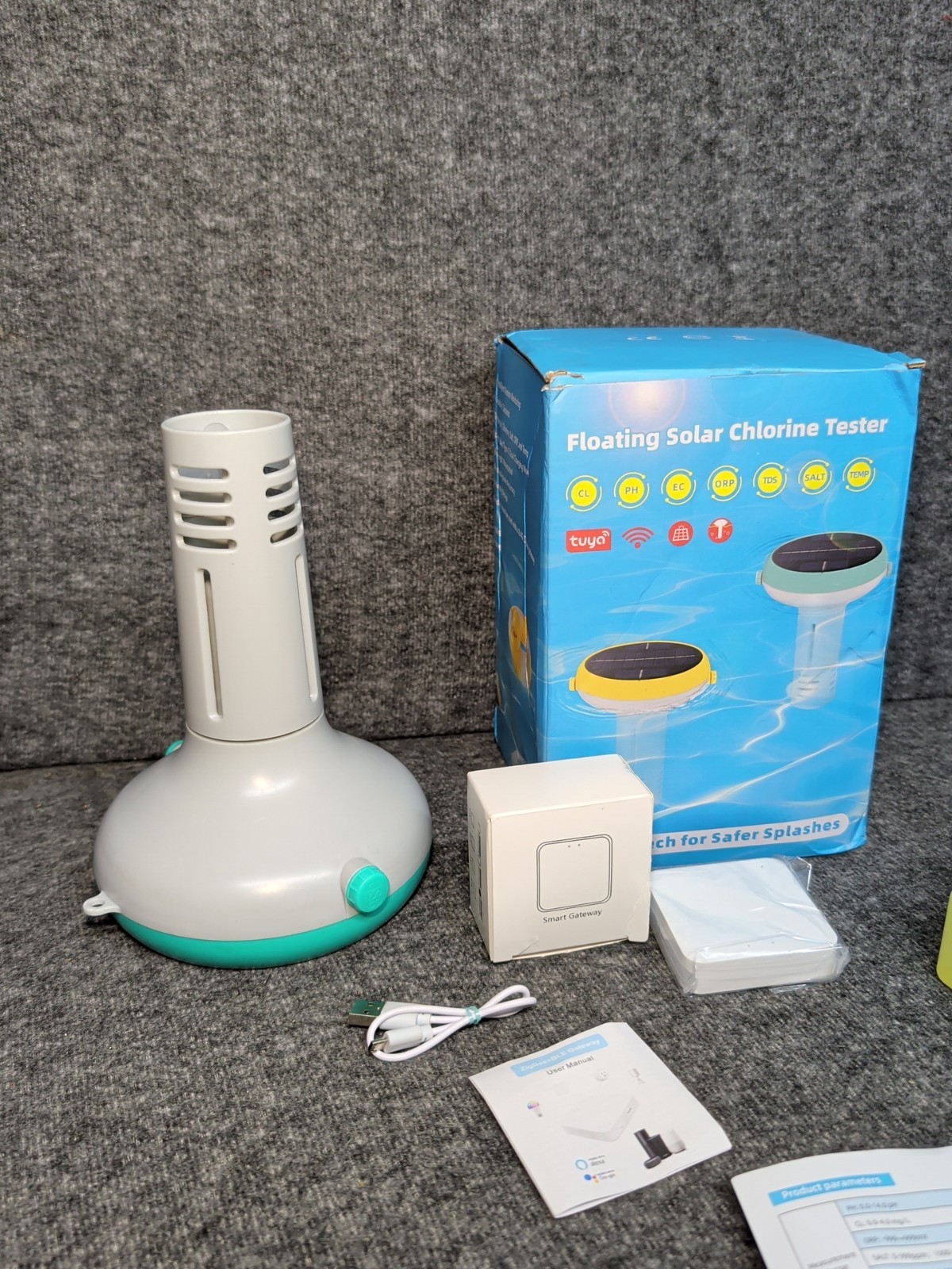 Solar & WiFi Digital Pool Water Tester Smart Floating Monitor - Spa & Hot Tub