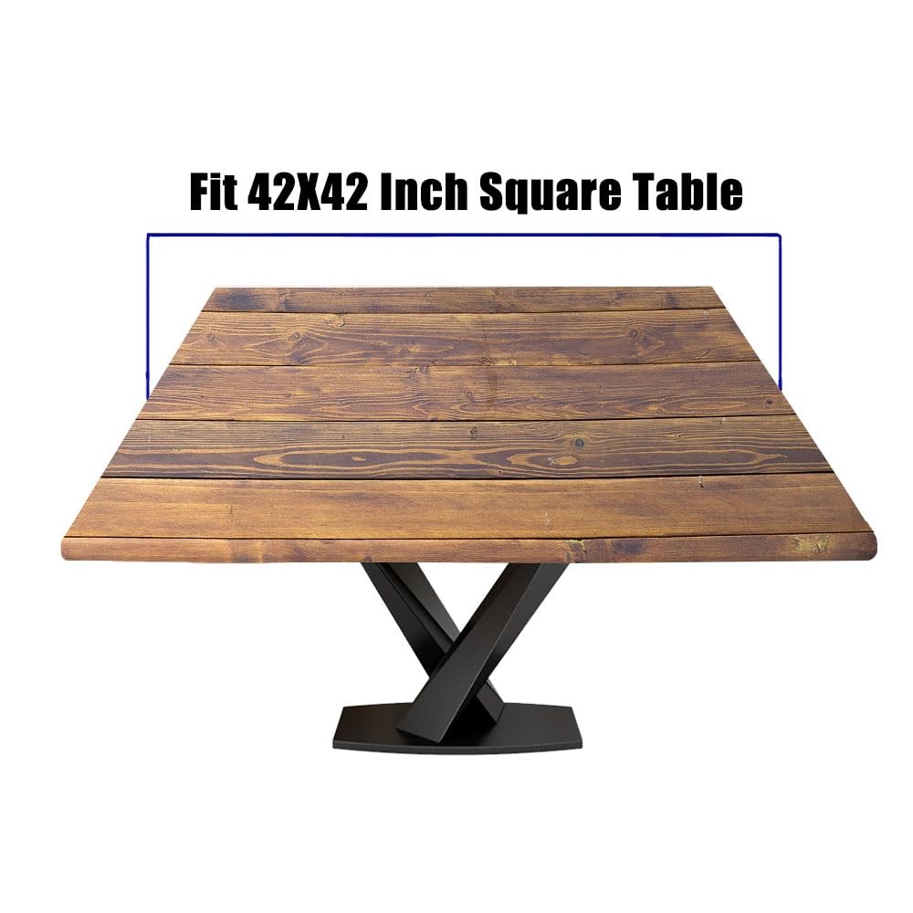 Waterproof Table Cloths for Square Table 42"x42", Wipeable Tablecloth Elastic...