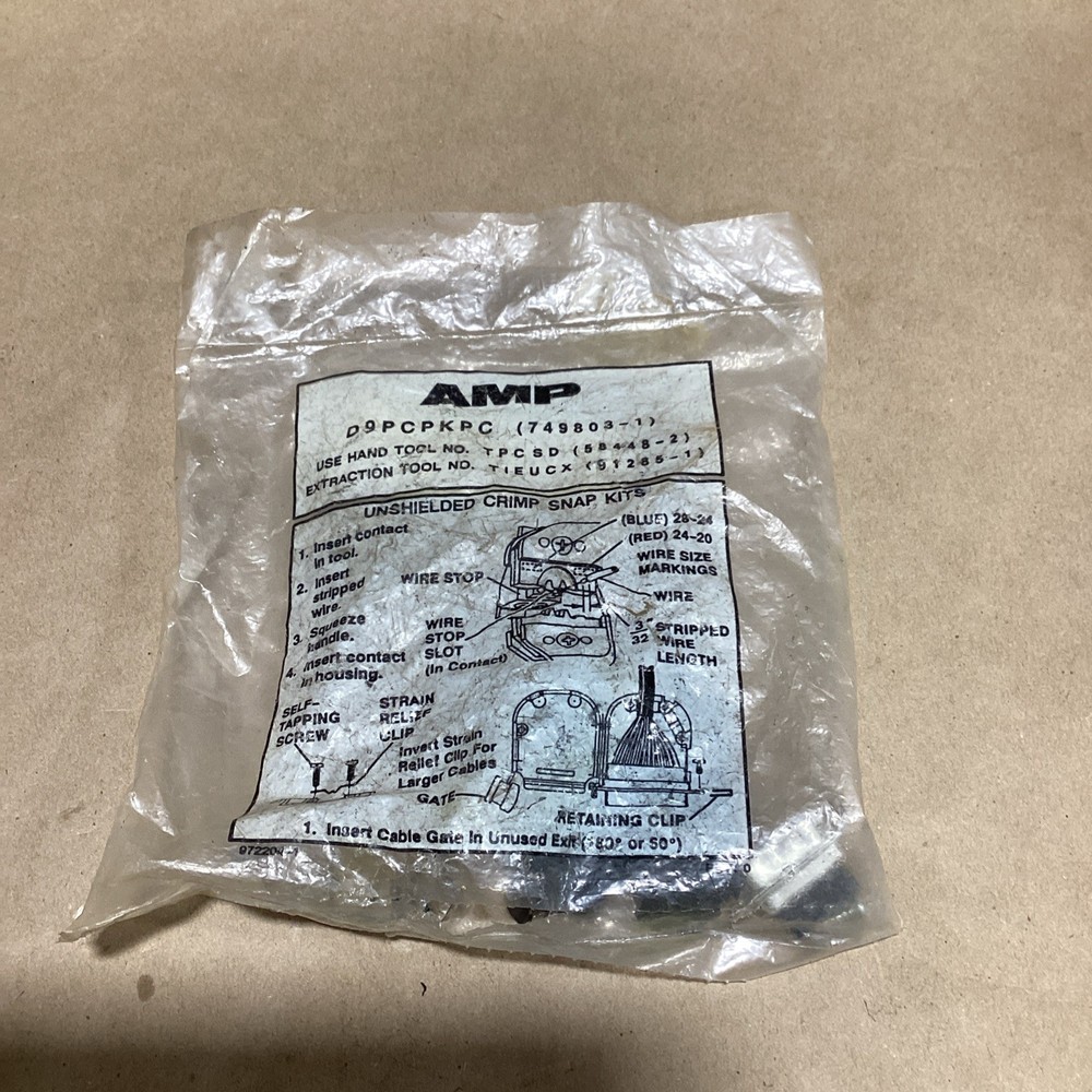 AMP D9PCPKPC UNSHIELDED CRIMP SNAP KIT 749803-1