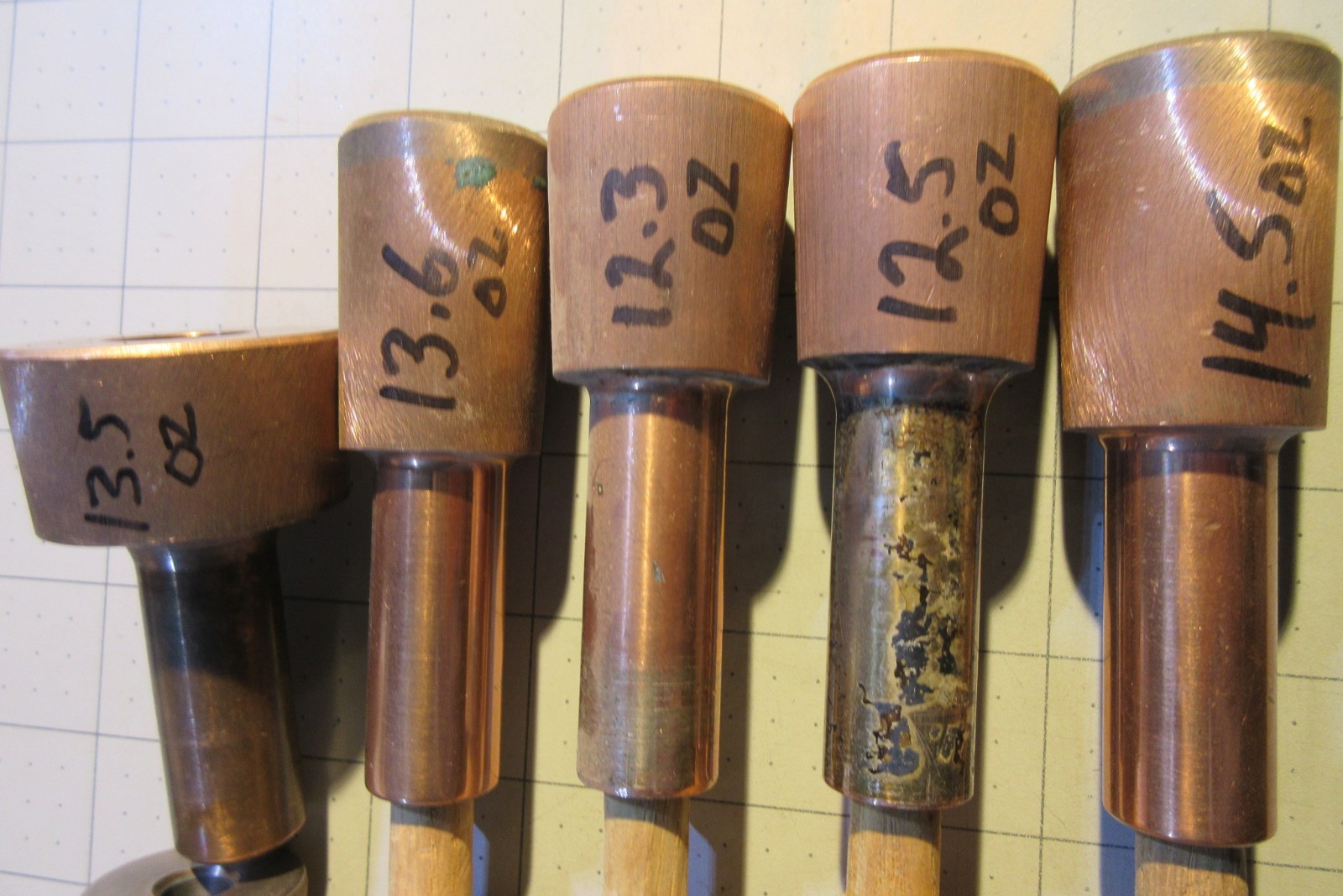 Woodworking Mallets set of 4 plus 2 estra heads prior owned