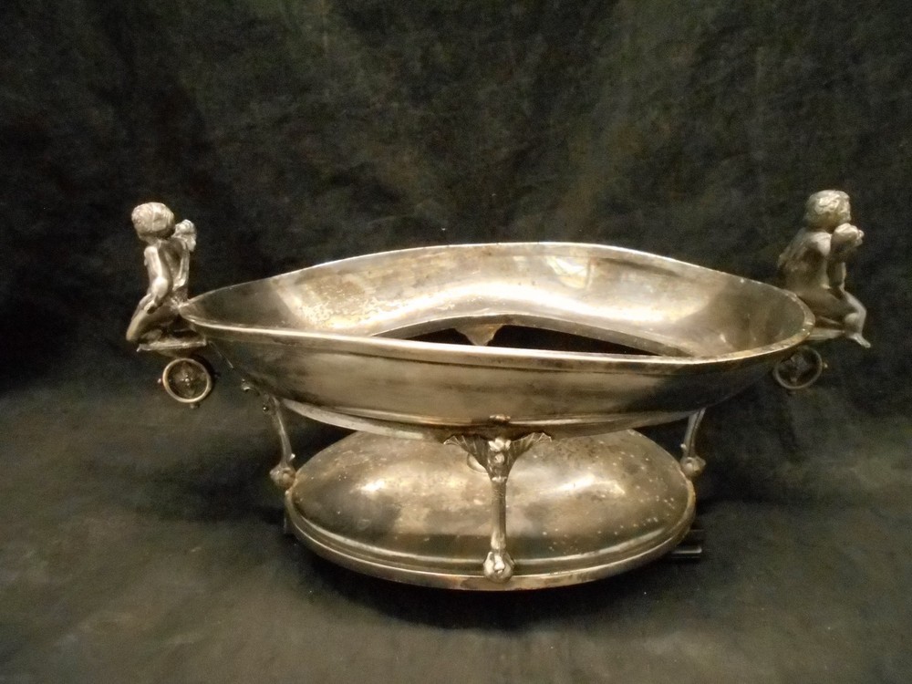 Reed & Barton Footed Oval Centerpiece 2040 Silver Plate Hollowware Vintage