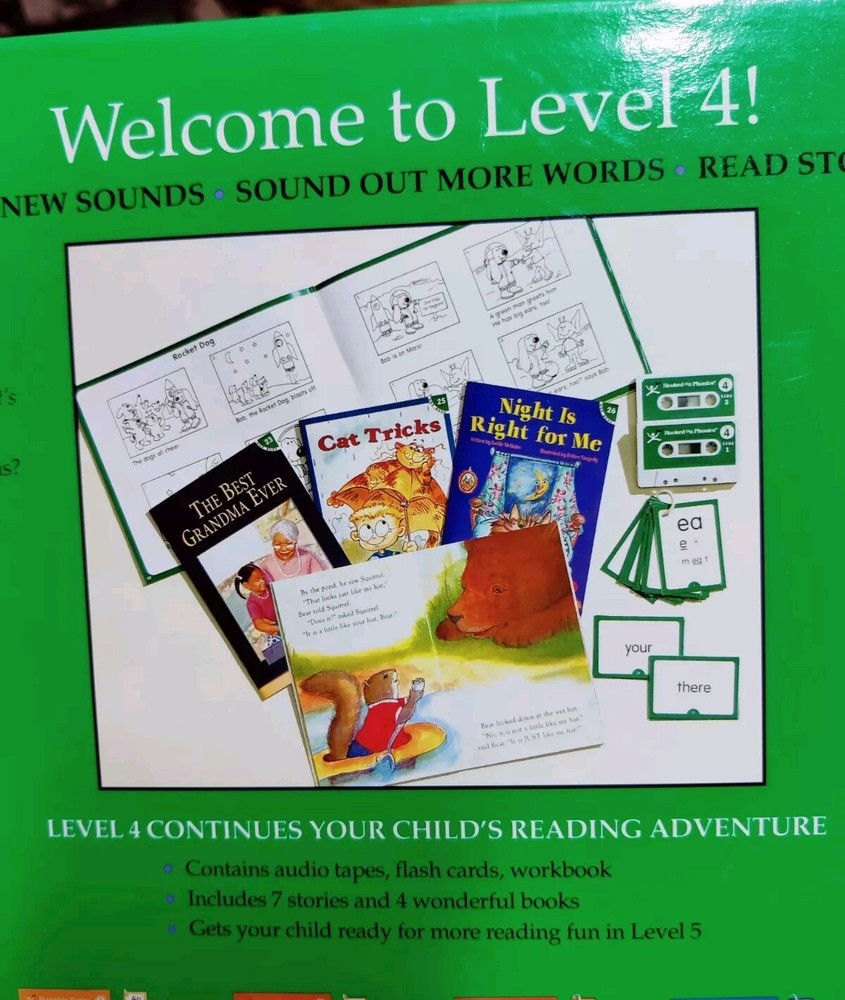 Hooked on Phonics Learn to Read Level 4 Complete Box Set with Workbook