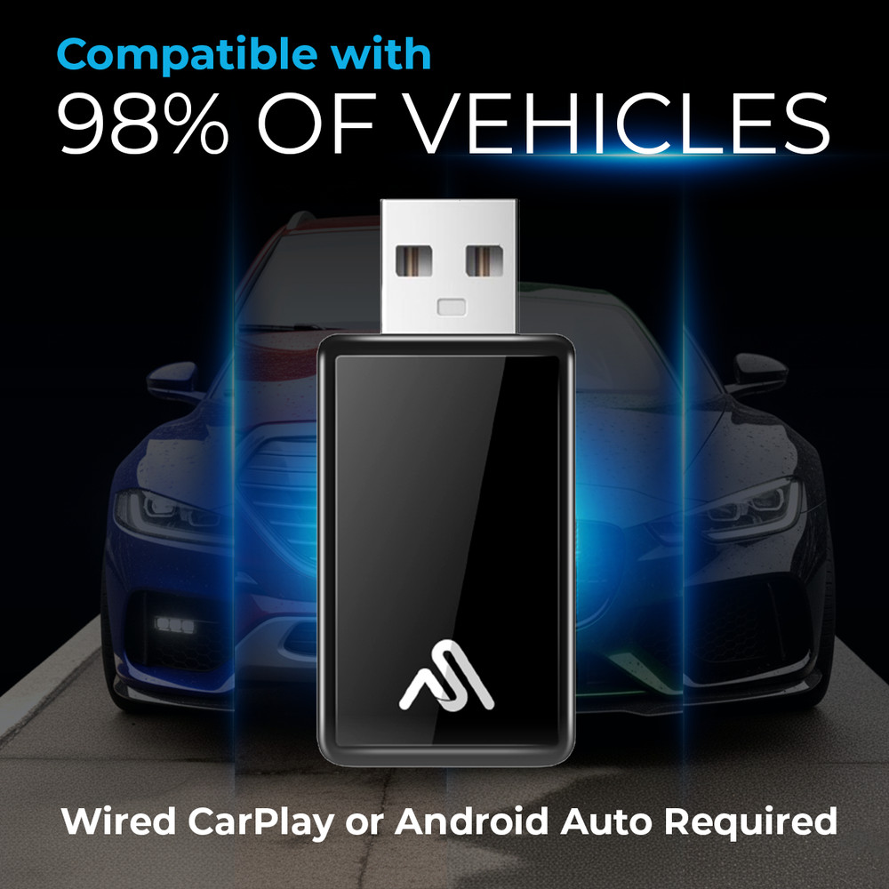 Wireless CarPlay & Android Auto Adapter | Wired to Wireless USB-A/C