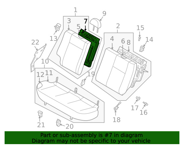 Genuine GM Seat Back Frame 96395360