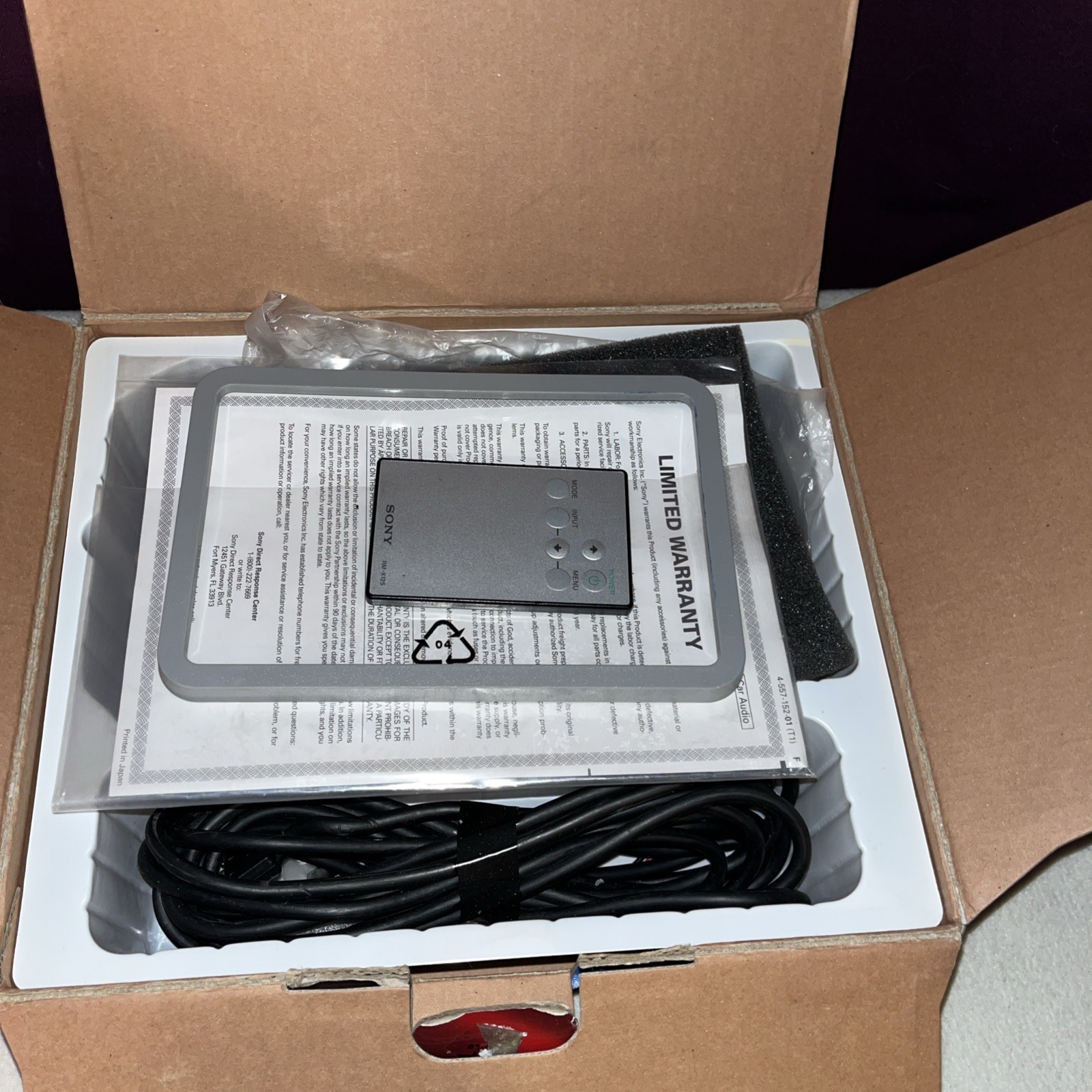 2 X Vintage Sony XVM-H6 Headrest Monitor 5.8” Wide Screen 2 X Remote Controls