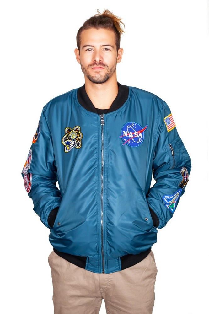 Up and Away NASA Space Shuttle Flight Bomber Jacket