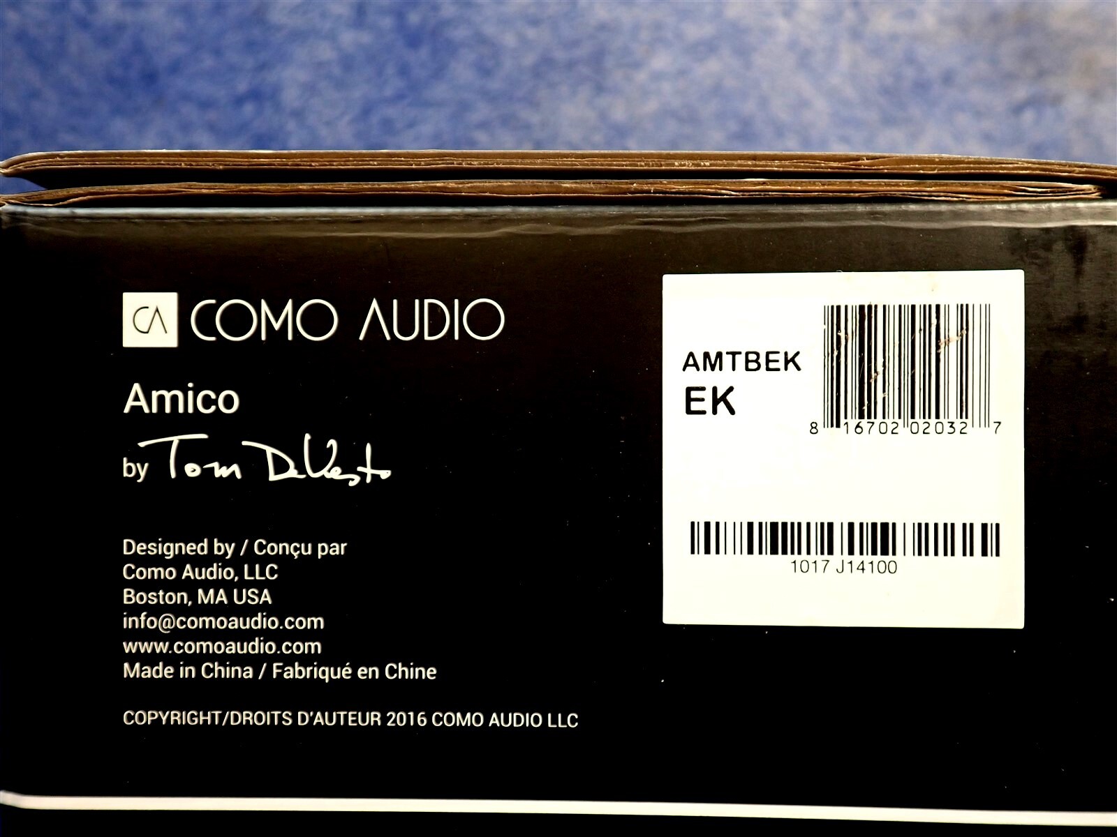 NEW Como Audio Amico AMTBEK EK Portable Wireless Smart Speaker System Teak/Black