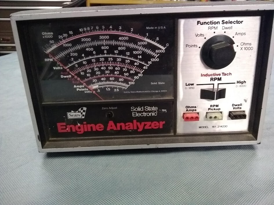 Antique Engine analyzer-tune up Sears