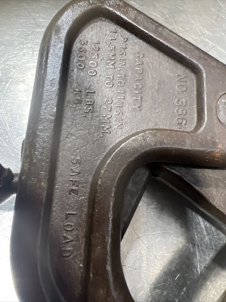 CRESCENT TOOL 386 CABLE WIRE GRIP PULLER 12,500 LBS CAP Used Surplus