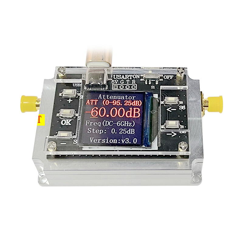 3G 6G 8G Digital Programmable Attenuator 90DB Step 0.25DB TFT Display CNC