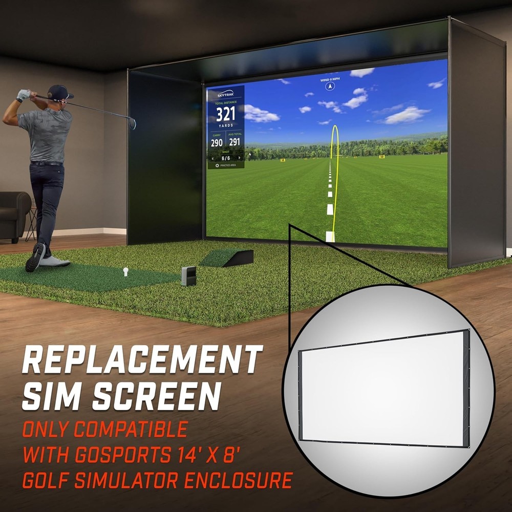 GoSports 14x8 Golf Simulator Enclosure Replacement Screen (Read Description)