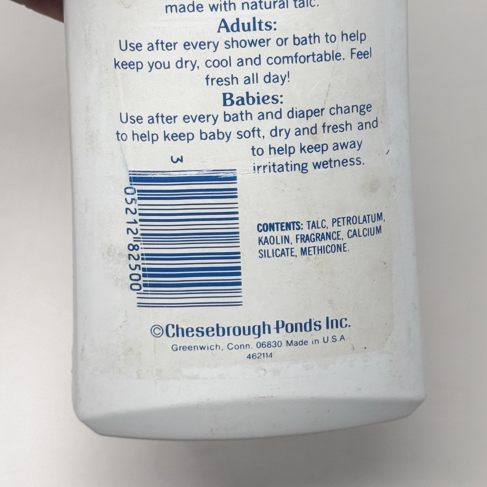 Vintage Vaseline Intensive Care Baby Powder 9 oz Talc Movie Prop 75% Full